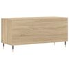 vidaXL Platenkast 100x38x48 cm bewerkt hout sonoma eikenkleurig