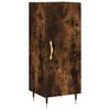 vidaXL Hoge kast 34,5x34x180 cm bewerkt hout gerookt eikenkleurig