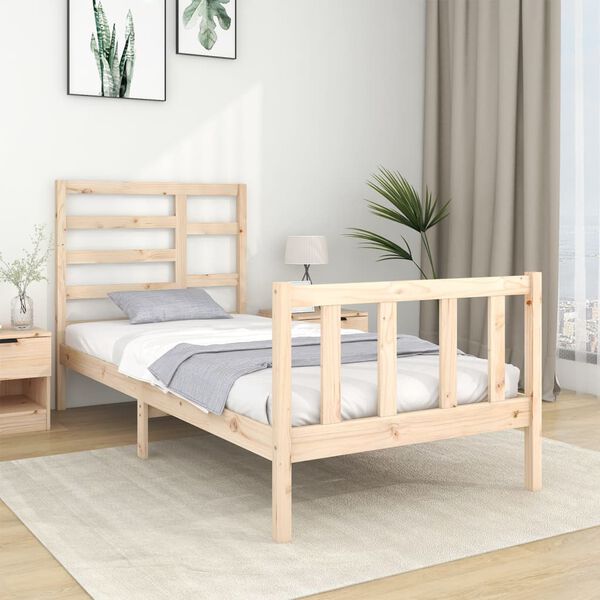 vidaXL Bedframe massief hout 90x190 cm