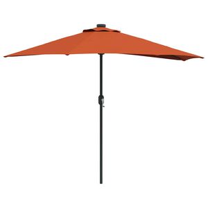 vidaXL Tuinparasol Terracotta 294 x 150 x 224 cm Polyester en staal