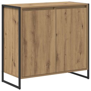 vidaXL Bijzetkast Artisanaal eiken 79 x 36 x 75 cm Bewerkt hout