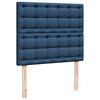 vidaXL Ottoman bed met matras en LED's 120x190 cm stof blauw