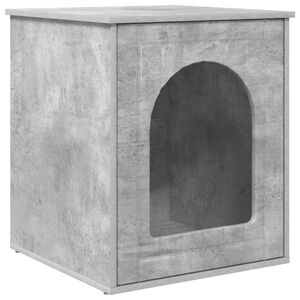 vidaXL Kattenhuis Beton 53 x 52 x 62 cm Bewerkt hout