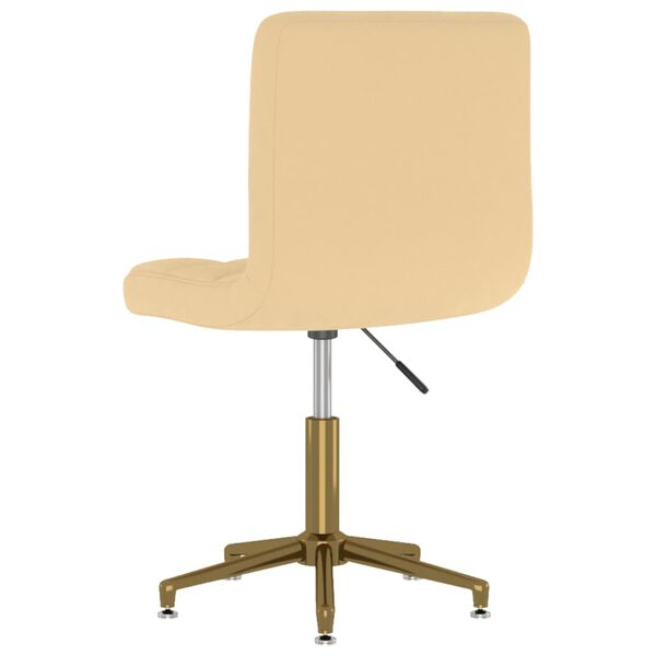 vidaXL Eetkamerstoelen draaibaar 4 st fluweel cr&egrave;mekleurig