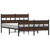 vidaXL Bedframe zonder matras metaal bruin eikenkleurig 150x200 cm