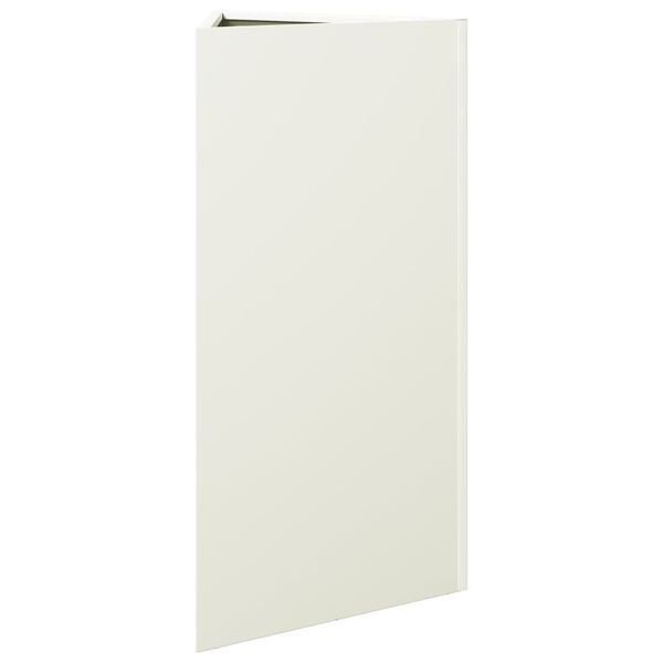 vidaXL Plantenbak driehoek 40x34,5x70 cm staal wit