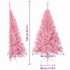 vidaXL Kunstmatig Voorverlicht Kerstboom met 150 LED Roze 120 cm PVC