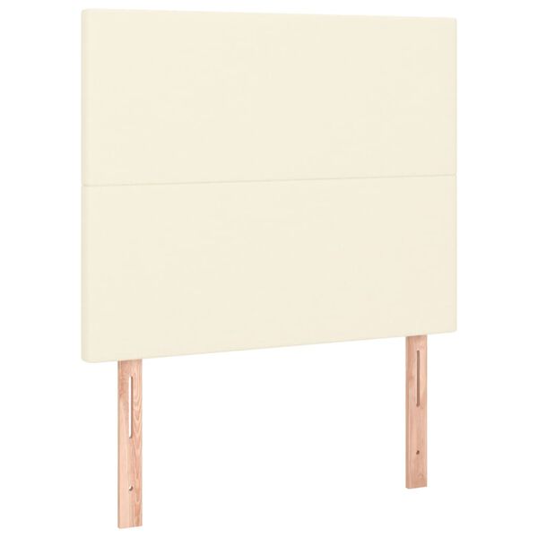 vidaXL Hoofdbord LED 100x5x118/128 cm kunstleer cr&egrave;mekleurig