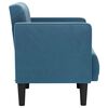 vidaXL Fauteuil met armleuningen Blauw 53 cm Fluweel
