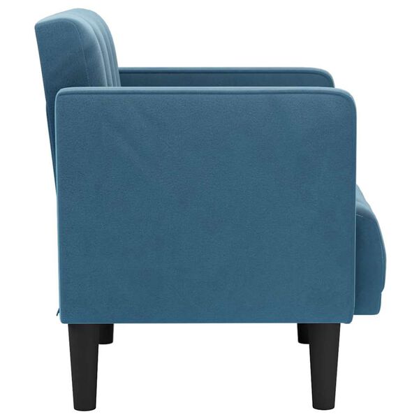 vidaXL Fauteuil met armleuningen Blauw 53 cm Fluweel