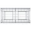 vidaXL Gabion Verhoogd Bed Zilver 100 x 50 x 60 cm