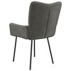 vidaXL Eetkamerstoelen 2 st fluweel donkergrijs