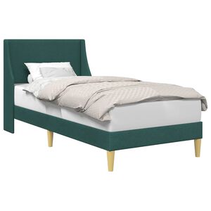 vidaXL Bedframe met hoofdeinde Donkergroen 100 x 200 cm Stof