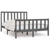vidaXL Bedframe massief hout grijs 120x190 cm