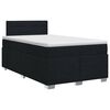 vidaXL Boxspringbed met matras met hoofdeinde Zwart 120 x 200 cm Stof