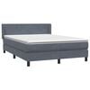 vidaXL Boxspring met matras fluweel donkergrijs 160x220 cm