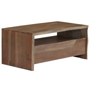 vidaXL Salontafel met natuurlijke rand 90x50x40 cm acaciahout grijs