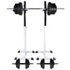 vidaXL Halter-/squatrek met halterset 60,5 kg