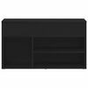 vidaXL Schoenenbank met plank Zwart Eiken 80 x 30 x 45 cm Bewerkt hout