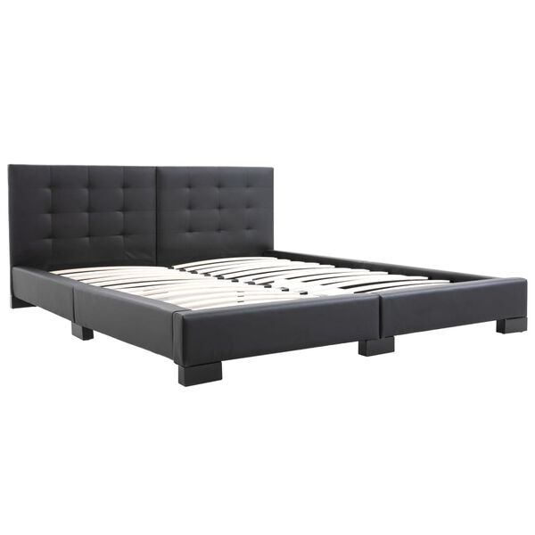 vidaXL Bedframe zonder matras zwart kunstleer 200x160 cm