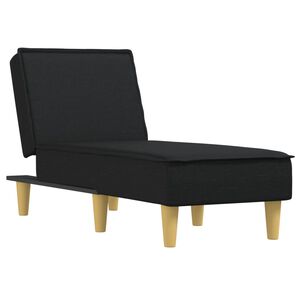 vidaXL Chaise longue stof zwart