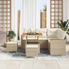 vidaXL Tuinbankenset 8 pcs Beige poly rattan