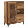vidaXL Highboard met lade Oud Hout 69,5 x 34 x 180 cm Bewerkt hout