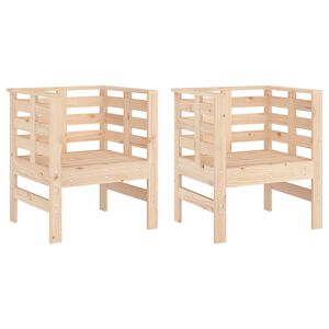 vidaXL Tuinstoelen 2 st 61,5x53x71 cm massief grenenhout