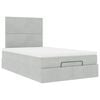 vidaXL Ottoman bed met matrassen en LED's 120x190cm fluweel lichtgrijs