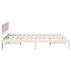 vidaXL Bedframe met hoofdeinde Wit 120 x 200 cm Massief grenenhout
