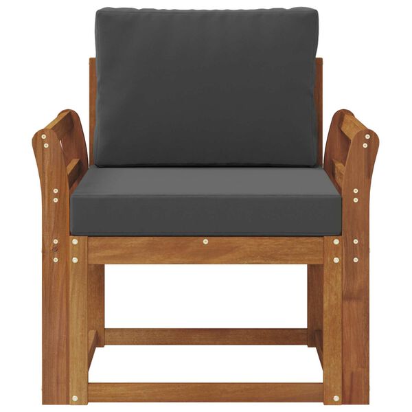 vidaXL Tuinbank Massief Acaciahout en Polyester Naturel