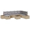 vidaXL Tuin Sofa Set met kussen 9 pcs Beige Poly riet