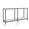 vidaXL Wandtafel 140x35x75,5 cm gehard glas wit