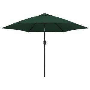 vidaXL Zweefparasol met LED 3,5 m groen