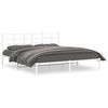 vidaXL Bedframe met hoofdbord metaal wit 180x200 cm