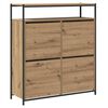 vidaXL Schoenenkast Artisan Eiken 100 x 34 x 112 cm Bewerkt hout
