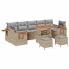 vidaXL Tuinbankenset 13 st 9-Aantal zitplaatsen Beige en Licht Grijs