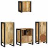vidaXL Badkamermeubelset met plank 4 pcs Bruin Massief Mango Hout