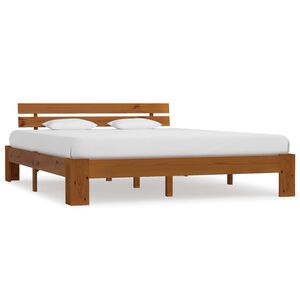 vidaXL Bedframe massief grenenhout honingbruin 180x200 cm