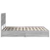 vidaXL Opslag bed met lade Grijs Sonoma 160 x 200 cm Bewerkt hout