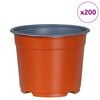 vidaXL Bloempot 200 pcs Terracotta &Oslash; 15 x 12.5 cm Kunststof