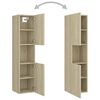 vidaXL Badkamerkast 30x30x130 cm bewerkt hout sonoma eikenkleurig