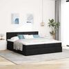 vidaXL Ottoman bed met matrassen 160x200cm stof zwart