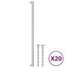 vidaXL Handvatten 20 st 480 mm roestvrij staal zilverkleurig