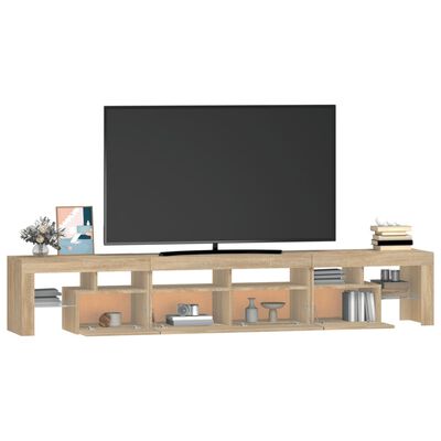 vidaXL Tv-meubel met LED-verlichting 230x36,5x40cm sonoma eikenkleurig