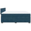 vidaXL Boxspring met matras fluweel blauw 180x200 cm