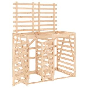 vidaXL Containerberging dubbel massief grenenhout