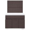 vidaXL Boxspring met matras stof donkerbruin 90x190 cm