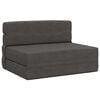 vidaXL Vouwbare Bankbed Donkergrijs 70 x 80 x 60 cm Stof