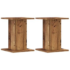 vidaXL Speakerstandaards 2 st 30x30x40 cm bewerkt hout oud houtkleurig